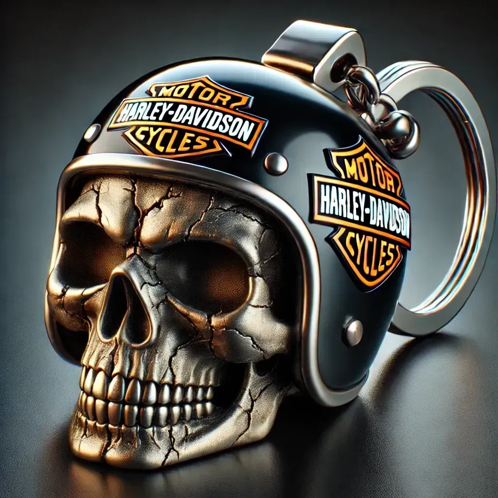 💀 Porte-clés squelette Harley-Davidson